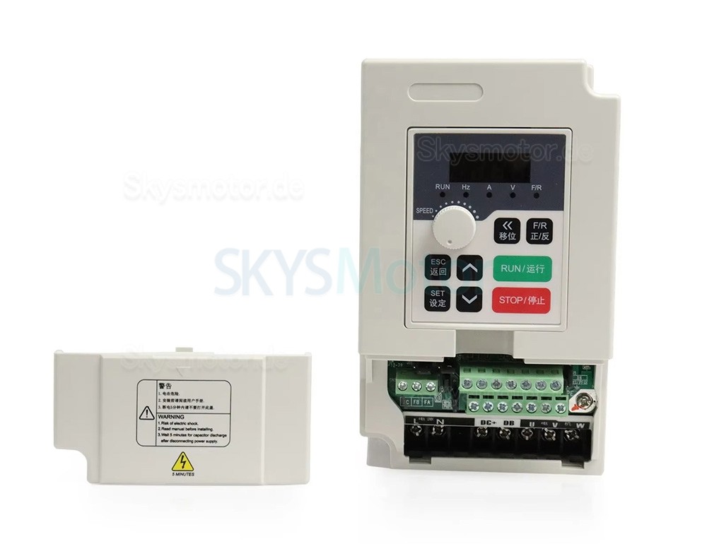 800W 110V/220V Luftgek&uuml;hlter CNC Spindelmotor Bausatz JGF-F65A-800 + H100-0.75 mit Frequenzumrichter und 13 teiligem ER11-Spannzangensatz